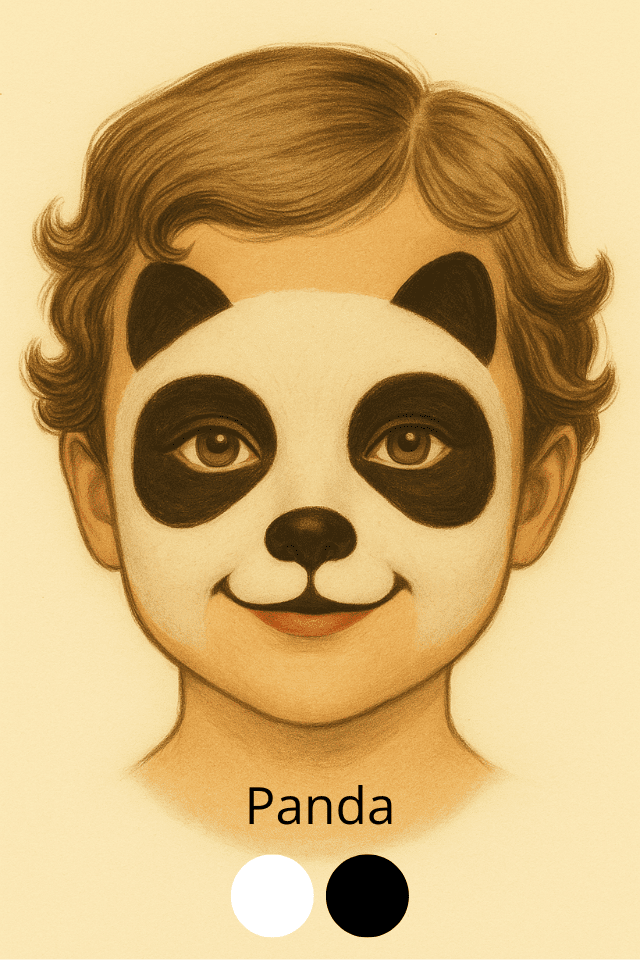 Schminkvorlage Panda
