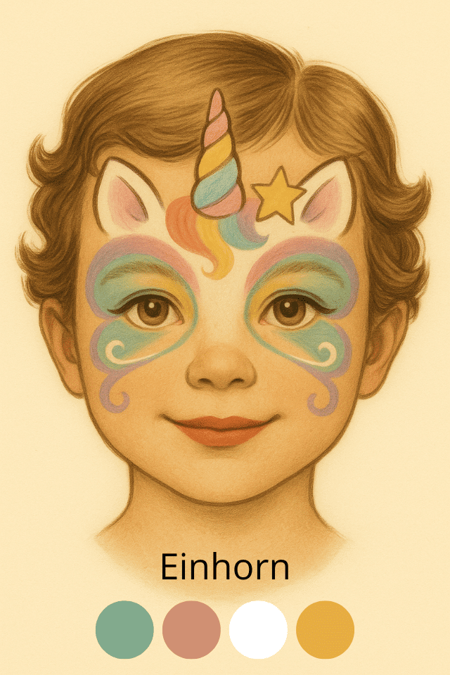 Schminkvorlage Einhorn