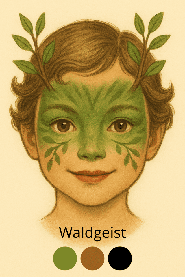Schminkvorlage Waldgeist