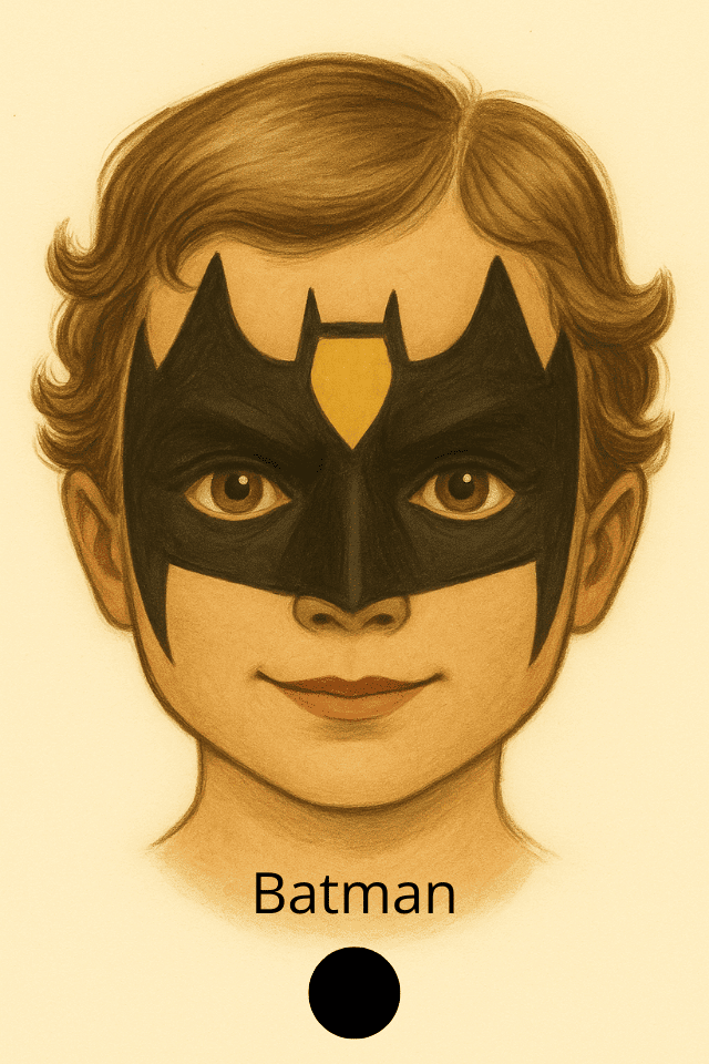 Schminkvorlage Batman