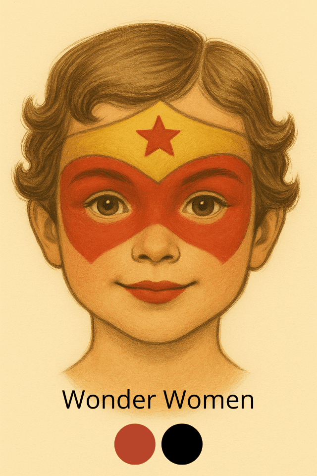 Schminkvorlage Wonder Women