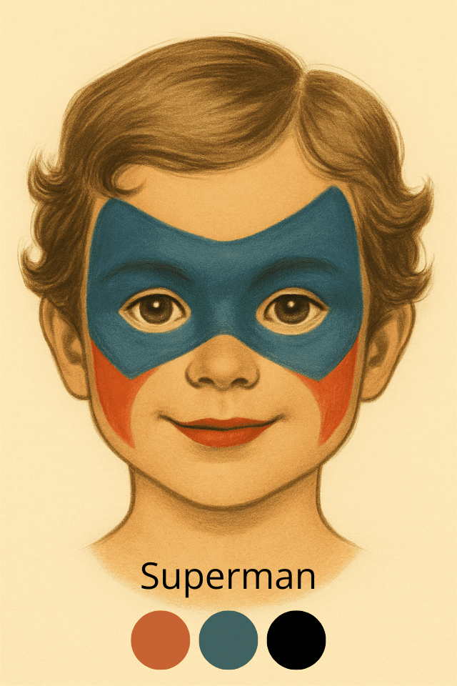 Schminkvorlage Superman