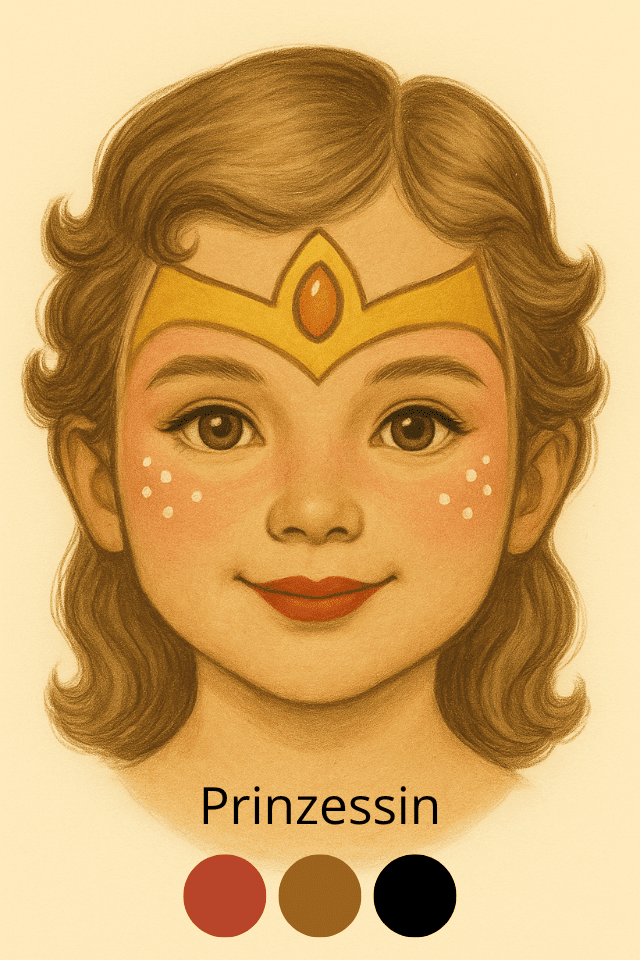 Schminkvorlage Prinzessin