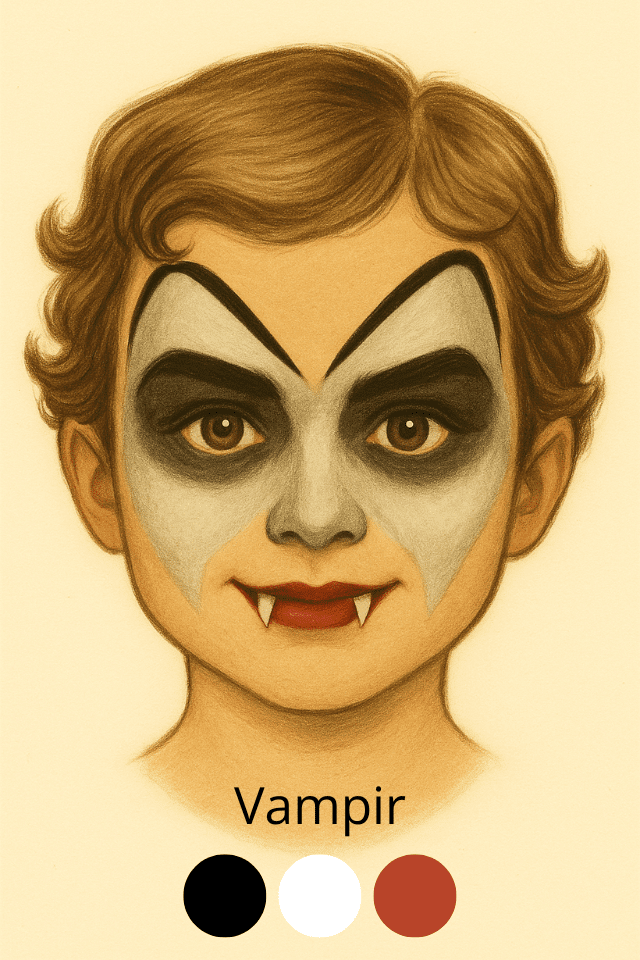 Schminkvorlage Vampir