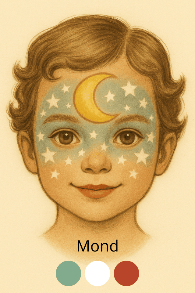 Schminkvorlage Mond