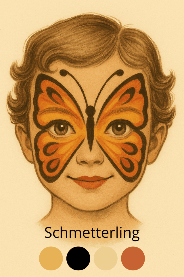 Schminkvorlage Schmetterling