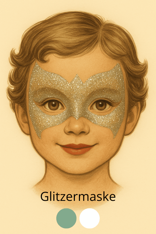 Schminkvorlage Glitzermaske