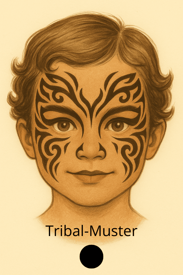 Schminkvorlage Tribal-Muster