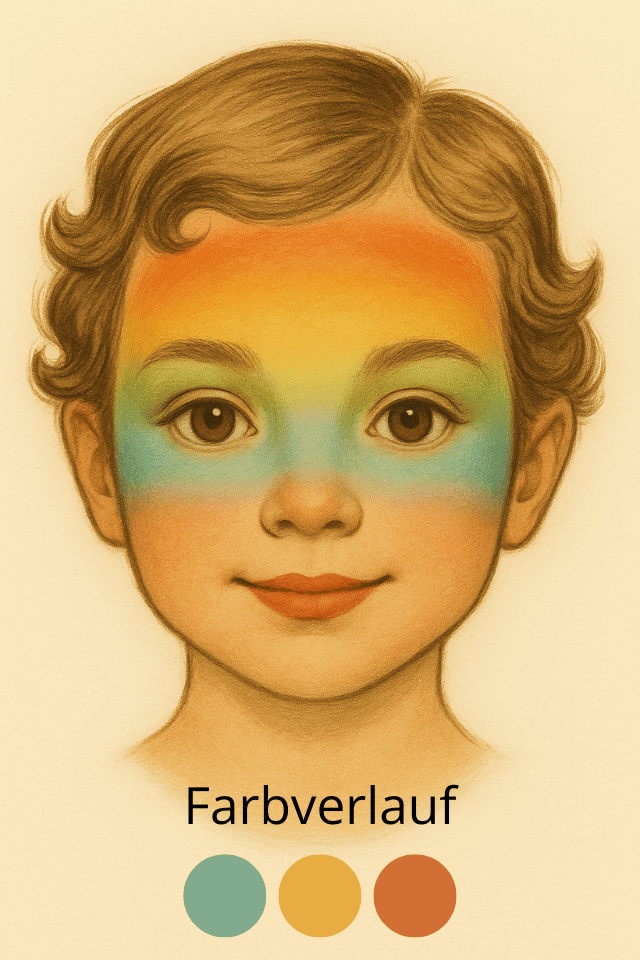 Schminkvorlage Farbverlauf