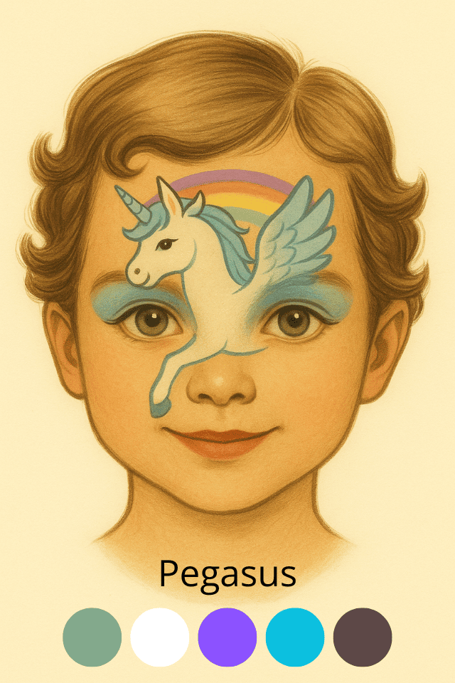 Schminkvorlage Pegasus