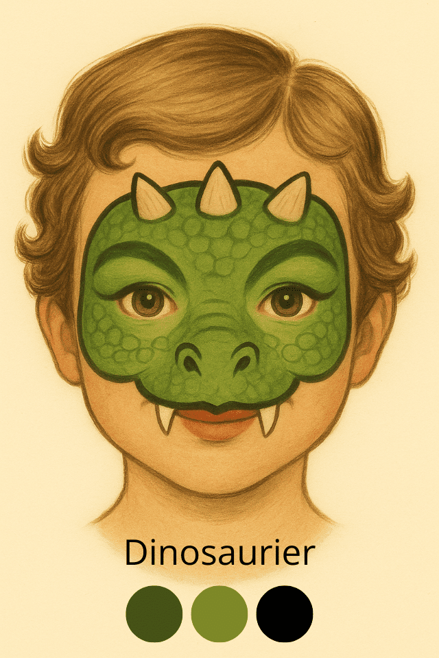 Schminkvorlage Dinosaurier